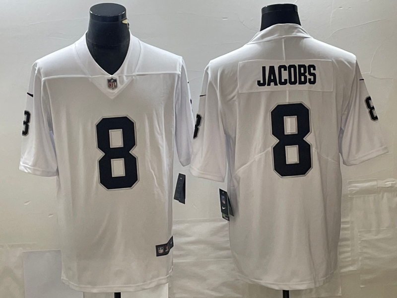 Men's Las Vegas Raiders Josh Jacobs #8 White Jersey
